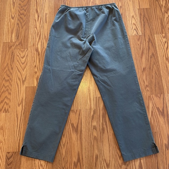 Eileen Fisher Gray Elastic Waist Pants Size Small Comfy Neutral Cotton Spandex - Picture 8 of 10